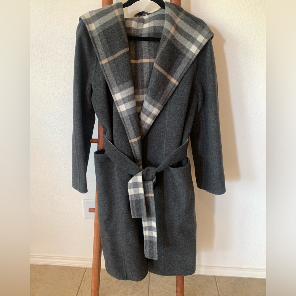 Burberry wool wrap coat